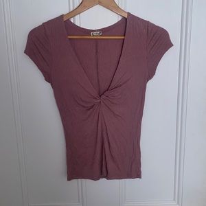 Intimately Free People Twist Front Ribbed Tee